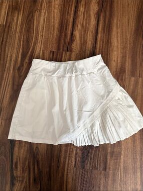 White Pleated Tennis Skort